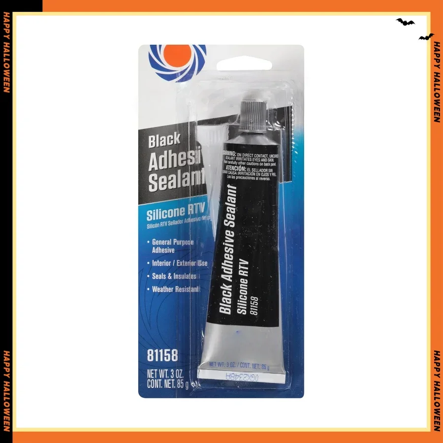 

Черный силиконовый клей-герметик — трубка 3 унции, водонепроницаемый, гибкий, устойчивый к высоким температурам для домашнего ремонта своими руками, автомобильного использования