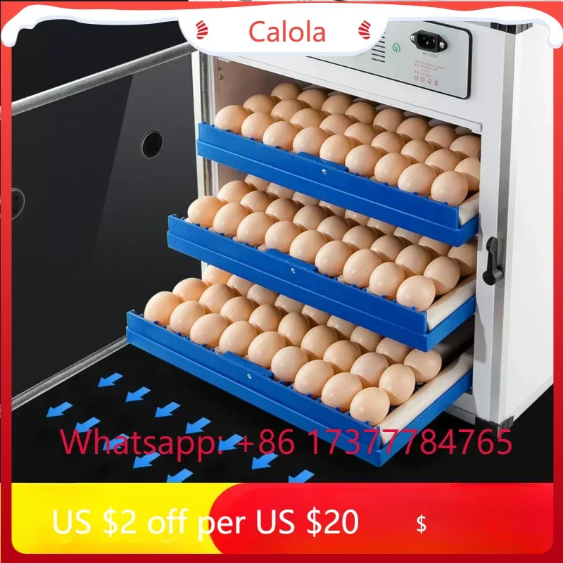 Inkubatory średniej wielkości 110V/220V, domowe, w pełni automatyczne, inteligentne inkubatory do hodowli na dużą skalę, maszyny do wylęgu.