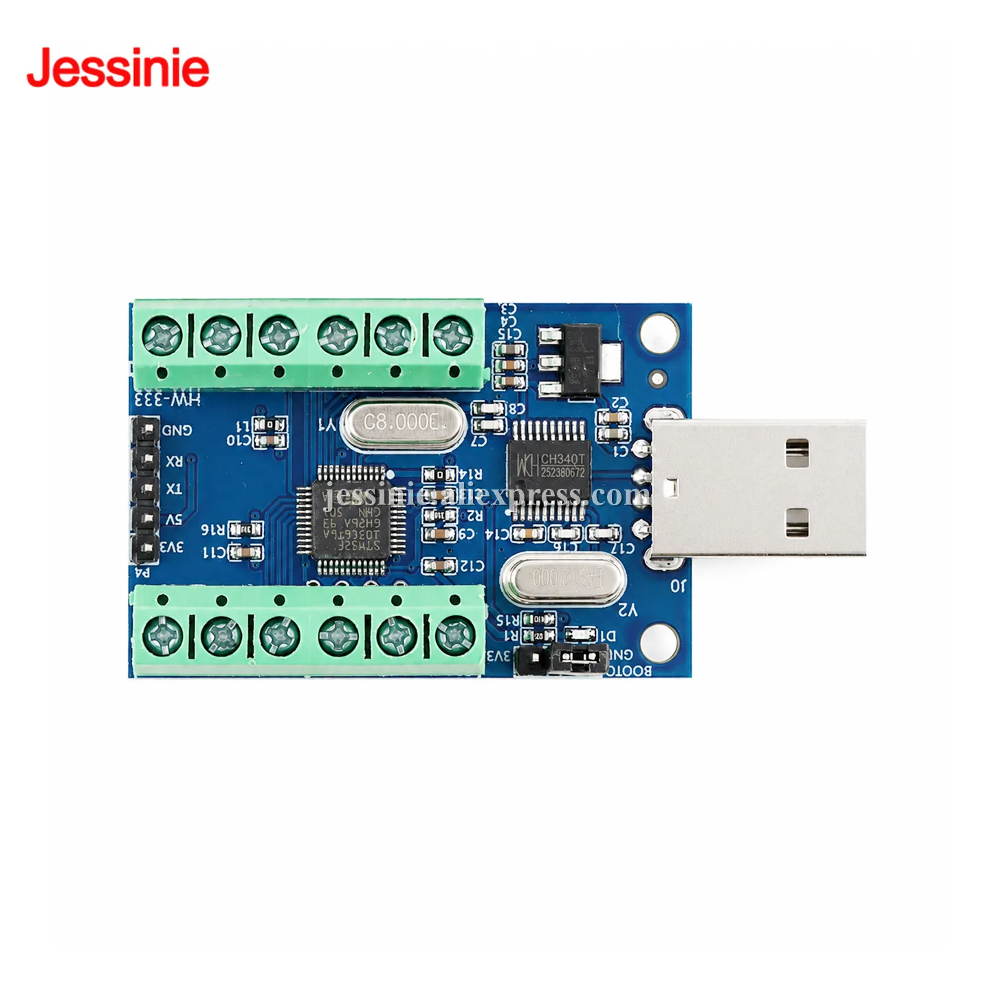 12Bit USB Interface Channels 10 Bit AD Sampling ADC Data Acquisition STM32 UART Communication Module Board