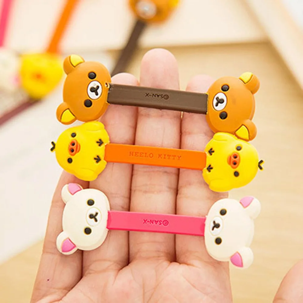 

2pcs Cord Management Cartoon Cable Winder Anti Winding Storage Data Cable Organizers Cute Bear Cute Cord Organizer DIY