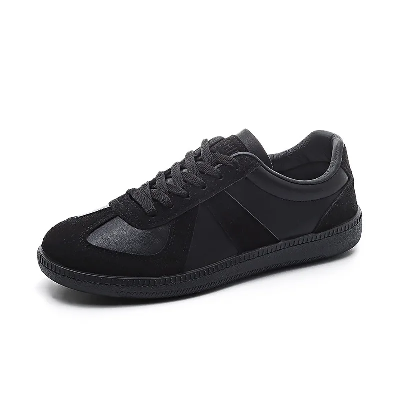 Tênis femininos 2024 novo couro genuíno senhoras sapatos de treinamento moral casual primavera sapatos planos femininos unisex casais sapatos esportivos