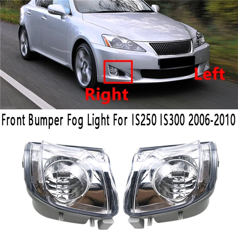 Left Front Bumper Fog Light LED Fog Lamp Daytime Running Lights for IS250 IS300 2006-2010 81221-53280