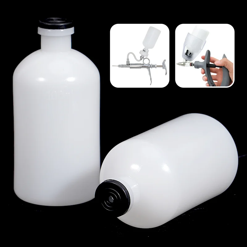 1-5pcs Continuous Syringe Medicine Bottle Replacement Plastic Reservoir Bottle for Veterinary Automatic Injector Livestock