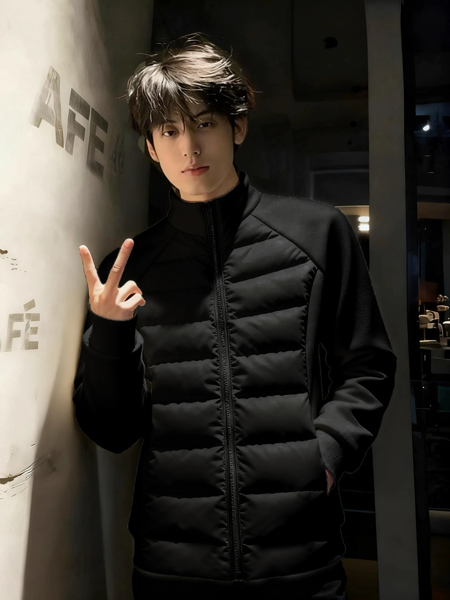 

Bla Slim Fit ort Lightweight down Jaet Men's Winter Spor Cotton Inner Thiened ort Coat Outdoor Activi Suitable