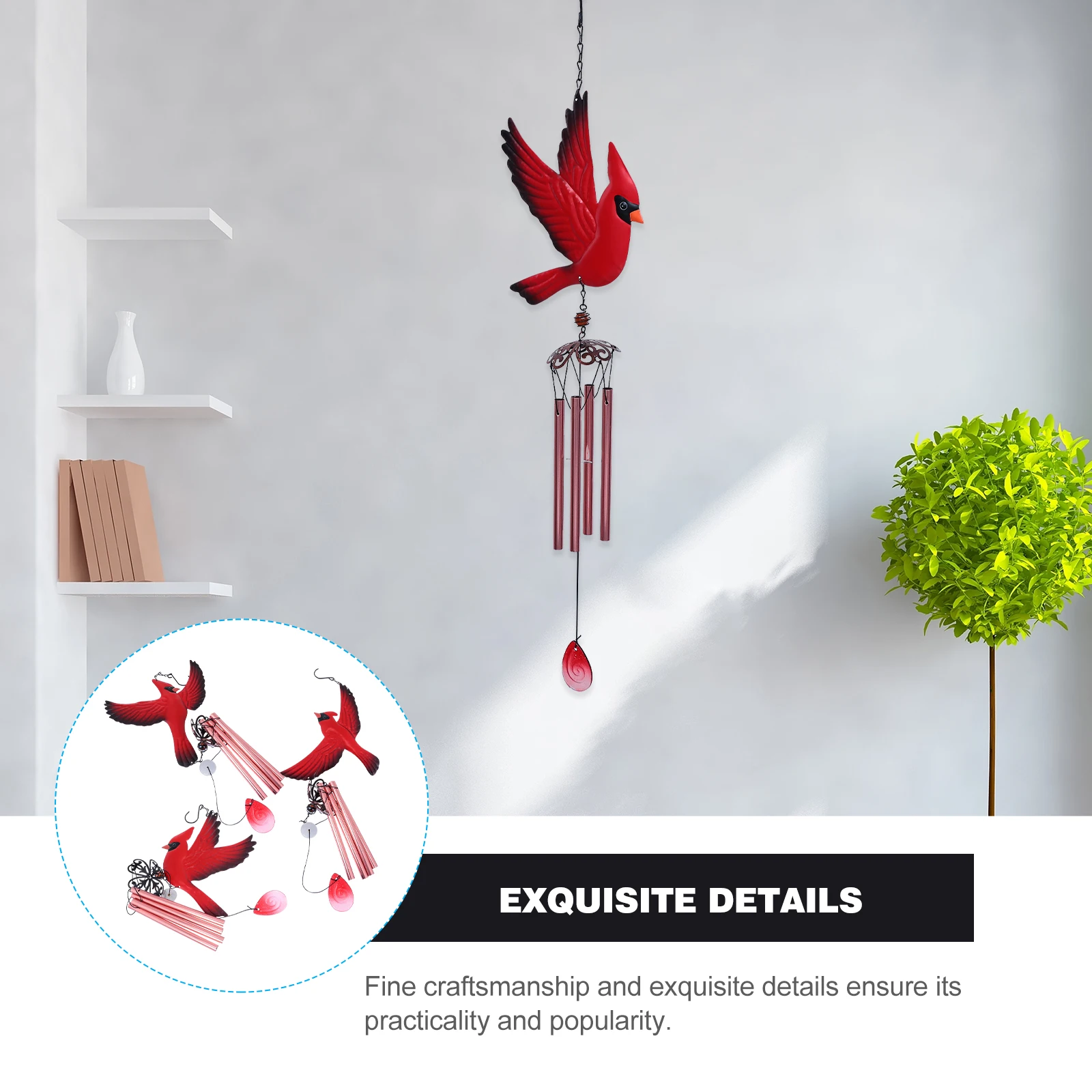 

3pcs Wind Pendant Chime Chime Bell Hanging Pendants Pendant Hanging Garden Decor Home Wind Bell Iron Durable Practical