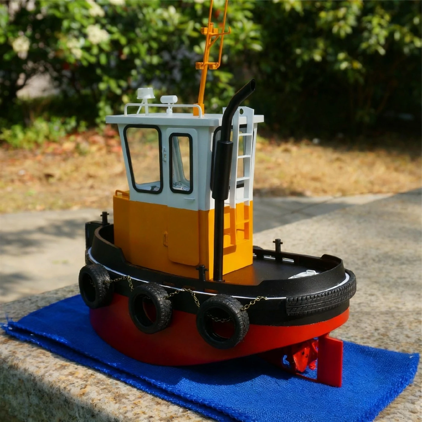 1/18 RC 선박 22cm 시뮬레이션 Q1 원격 조종 예인선 고토크 180 모터 RC 선박 모델 키트 장난감