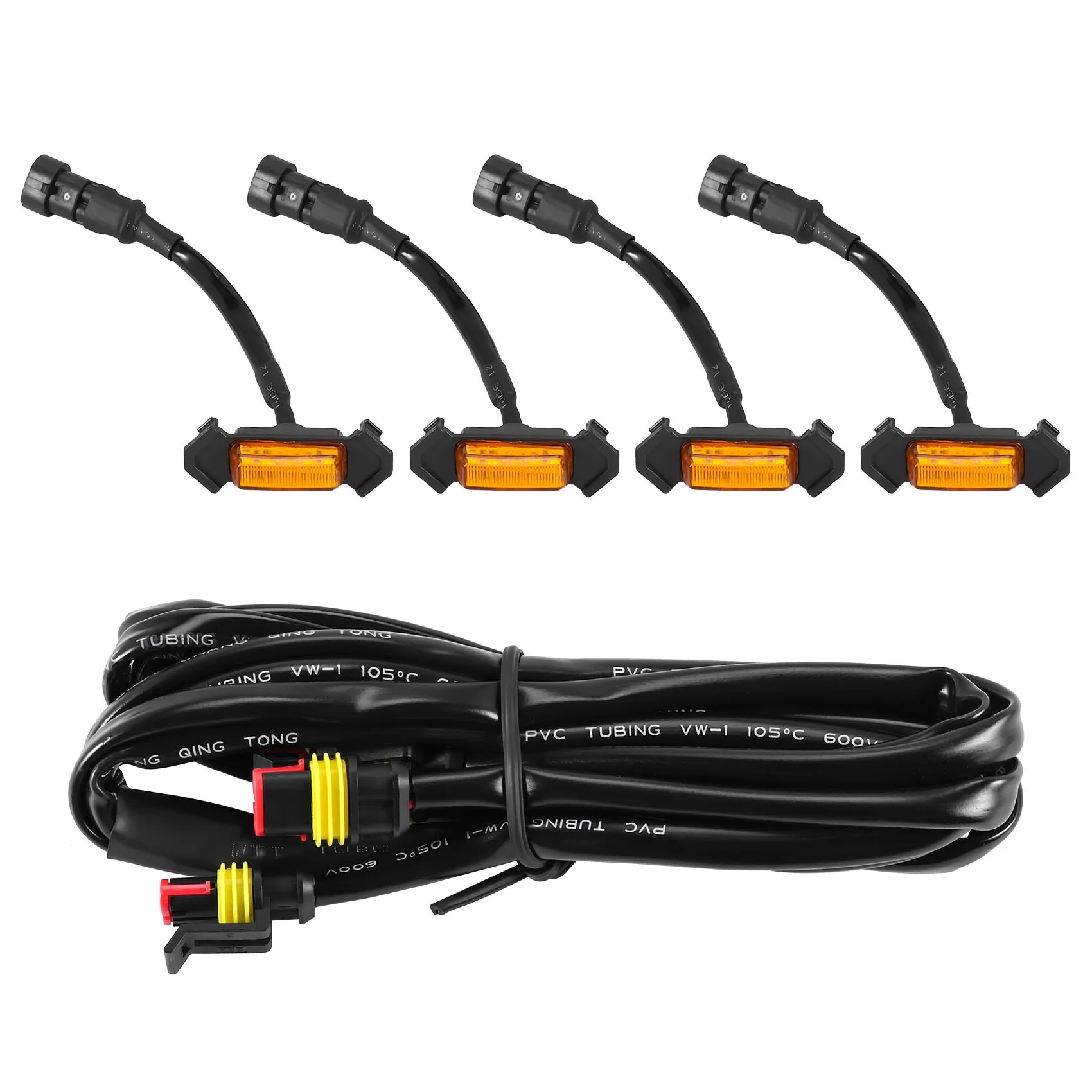 Set Of 4 Grille Amber Led Lights Kit for Grill 2016-2018