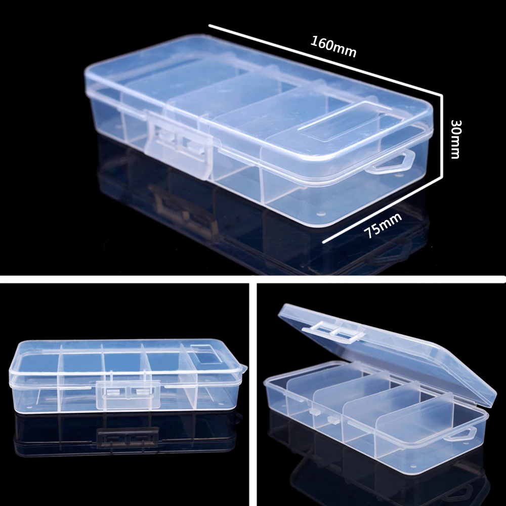 1PC 4 Kind of Portable Fishing Tackle Box Clear PP Plastice Storage Case For Fishing Lures Fish Bait Tools Accessories Pesca