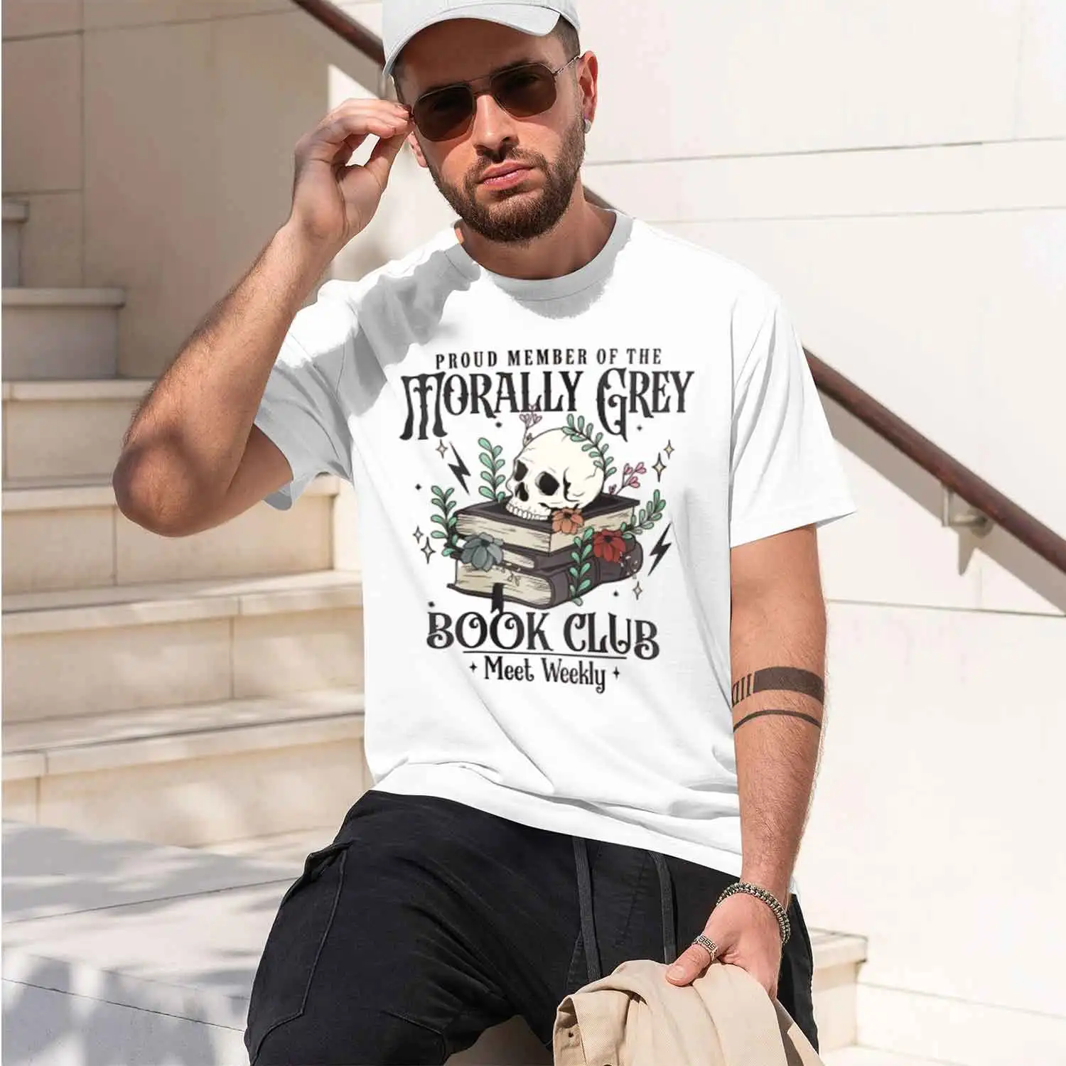 Morally Grey Book Club T-Shirt – Bookish Tee for Fantasy Readers Romantasy Fan Shirt Book Lover Gift Dark Acade Aesthet 2026 New