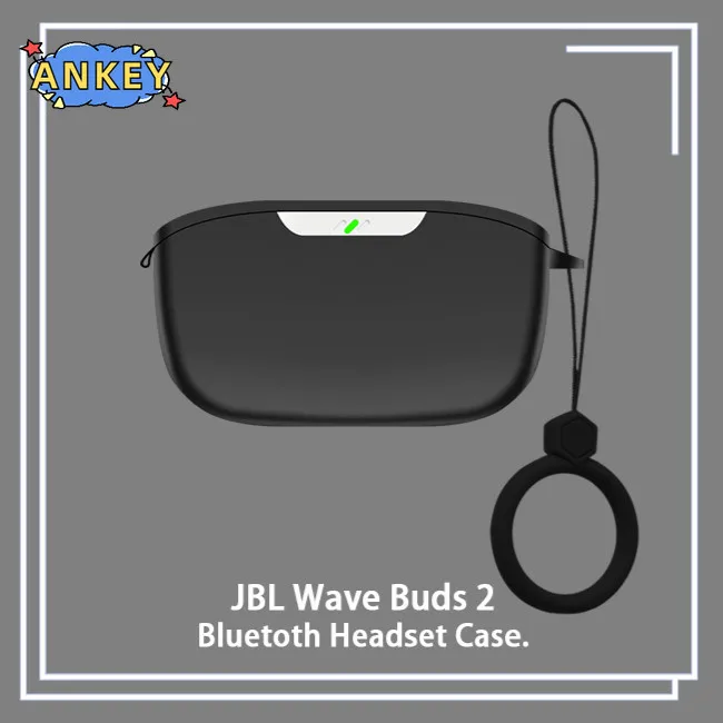 Case for JBL Wave Buds 2 Protective Cover ring Anti-fall Soft Silicone Wireless Bluetooth Earbuds Carrying