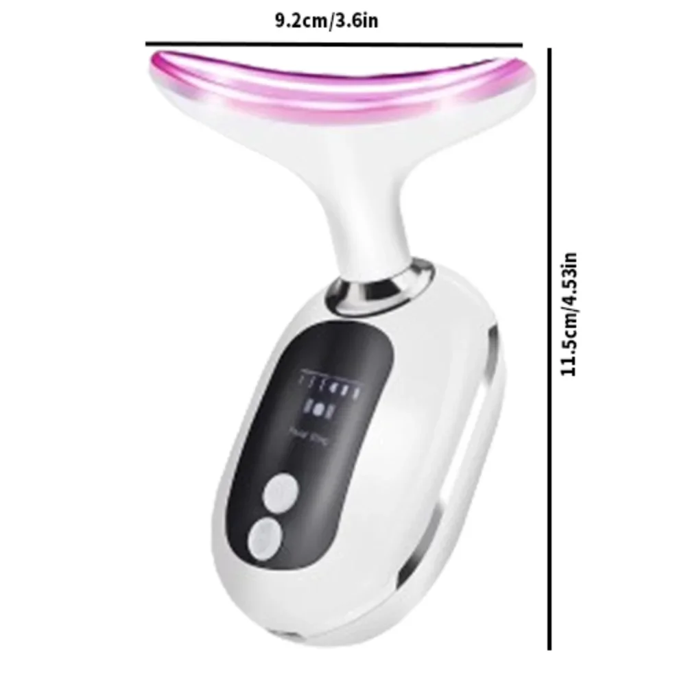 CMH Neck Facial Lifting Device Microcurrent LED Photon Therapy Vibration Face Massager Anti Wrinkles Tightening Skin Care Tools