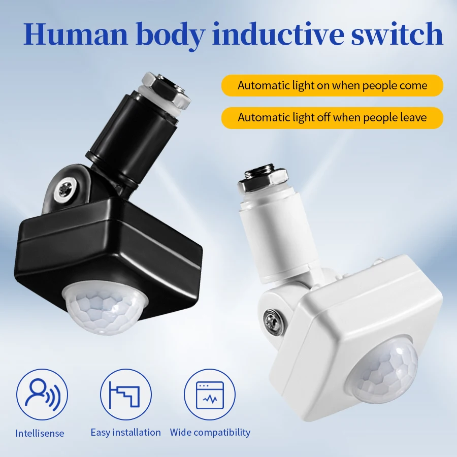 AC85-265V Motion Sensor Detector Smart Light Switch Infrared Human Body Induction Detector For Household Indoor Light Sensor