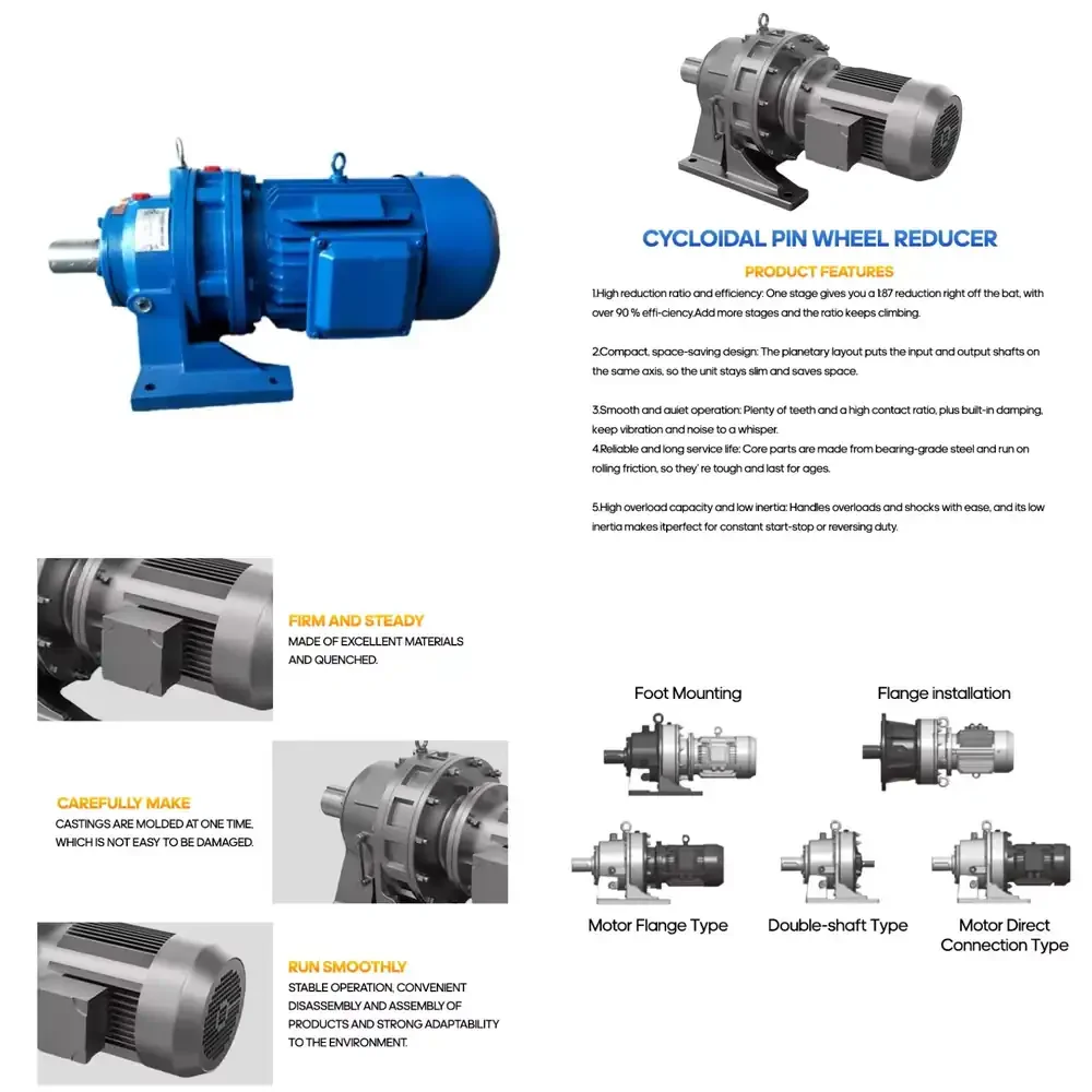

for Qiangmao 3HP BWD XWD Cycloidal Reducer for Conveying Equipment Industrial Gearmotor Speed Reducer Heavy Duty Transmission