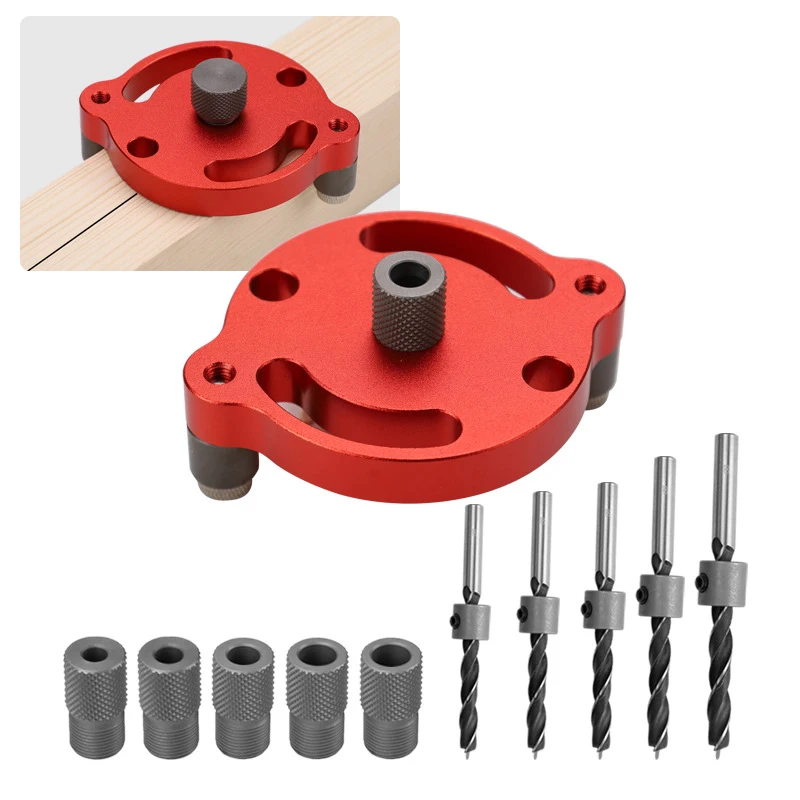 

6-10mm Vertical Punching and Positioning Jig Set Manual Scribe Centre Drill Bit Perforator Guide Positioner DIY Woodworking Tool