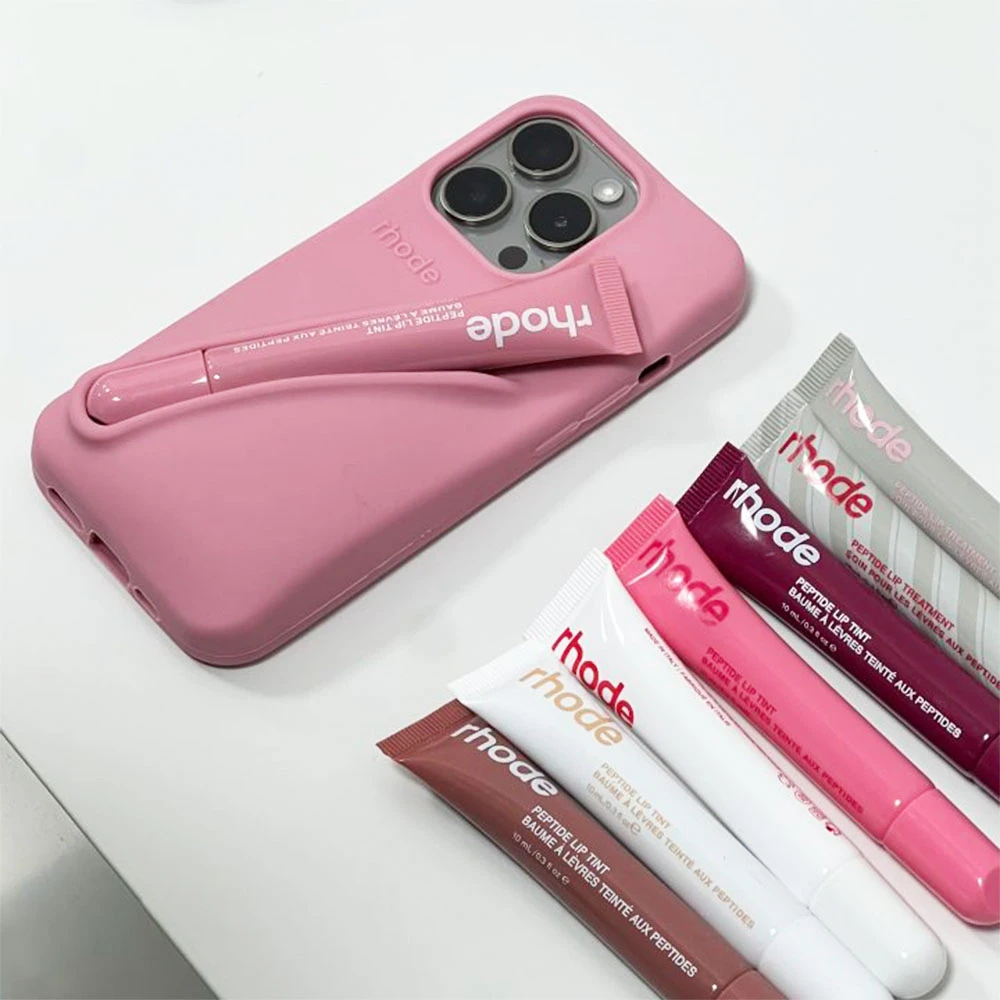 Rhode Makeup Lip Glosses Plump Moisturizing Lip Glaze Oil Long Lasting Nourishing Lipstick Care Ins Salty Tan Raspberry with Box image 6