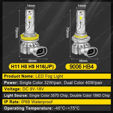 For Nissan Kicks Fog Lights LED Front Fog Light Bulb Dual Colors 2016 2017 2018 2019 2020 2021 2022 Kicks P15 Tuning Accessories 8 best sales nissan kicks 2022 - №6