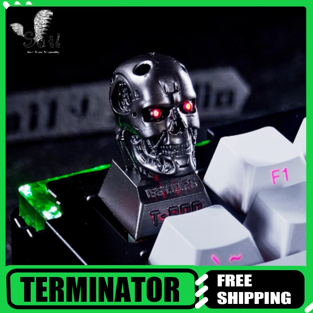 

Колпачок для клавиш Sail Terminator, оригинальный персонализированный колпачок для клавиш T-800, креативный художественный подарок, периферийная полупрозрачная механическая клавиатура, посвященная