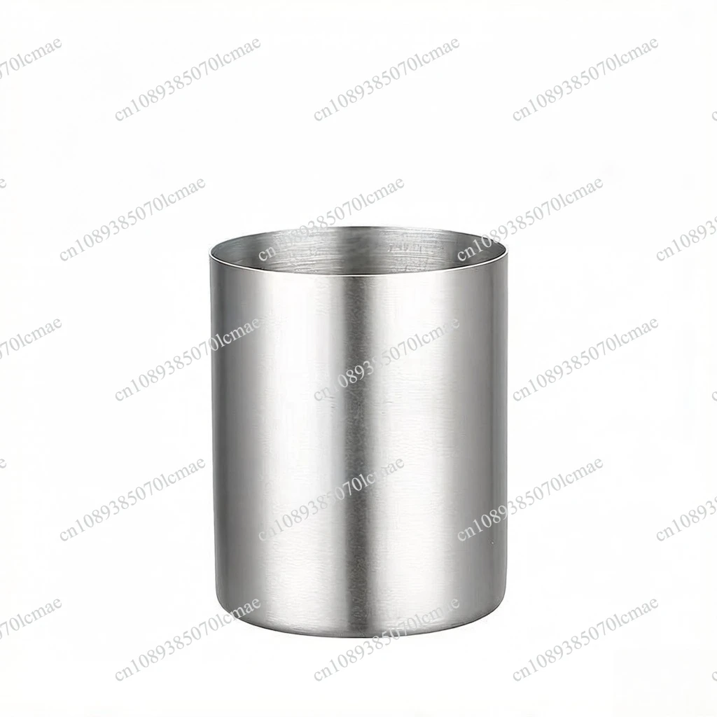 Stainless steel pen holder storage Stainless steel cup liner Office creative desktop Simple light luxury Round modern stationery