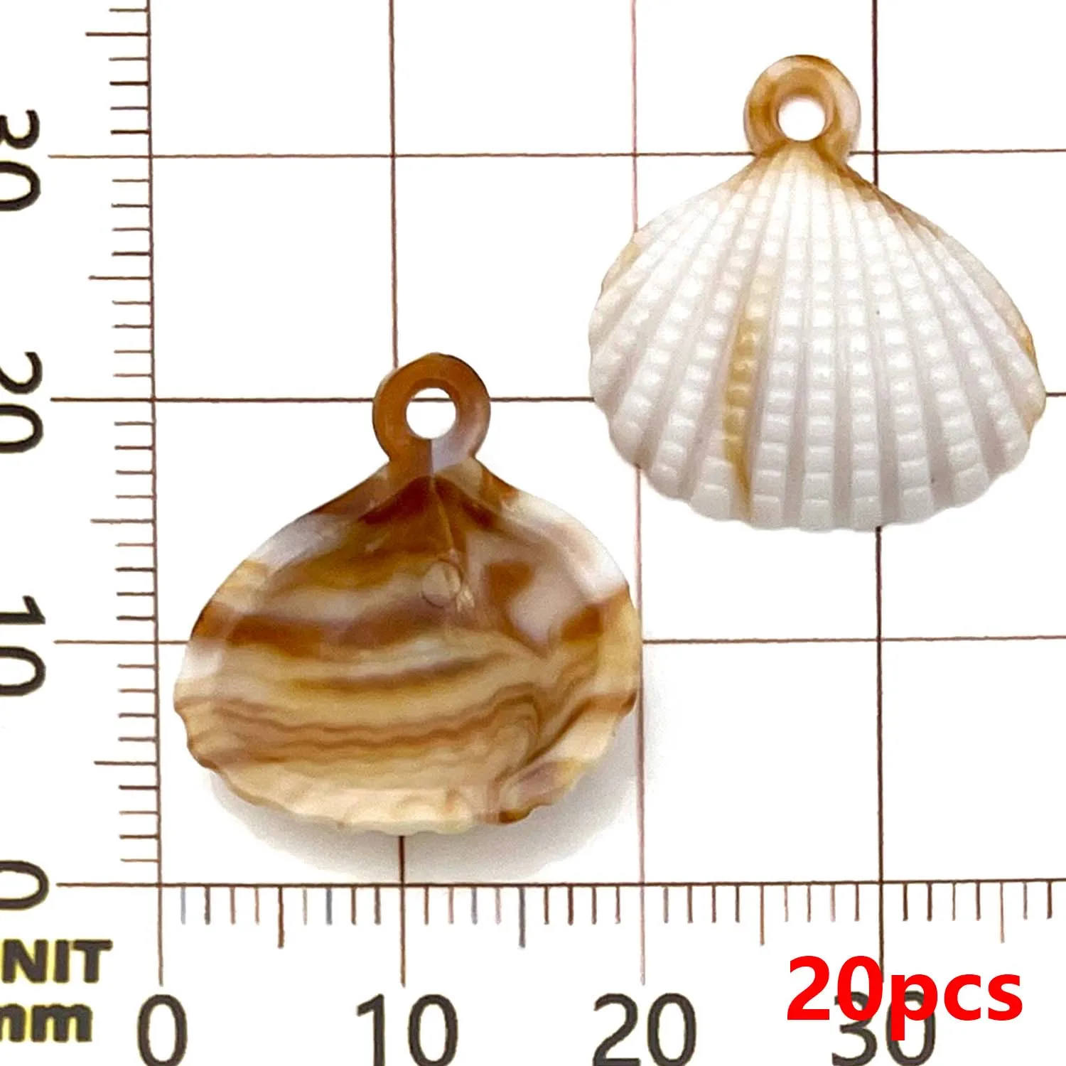 20/24pcs Acrylic Shell & Starfish Charms for DIY