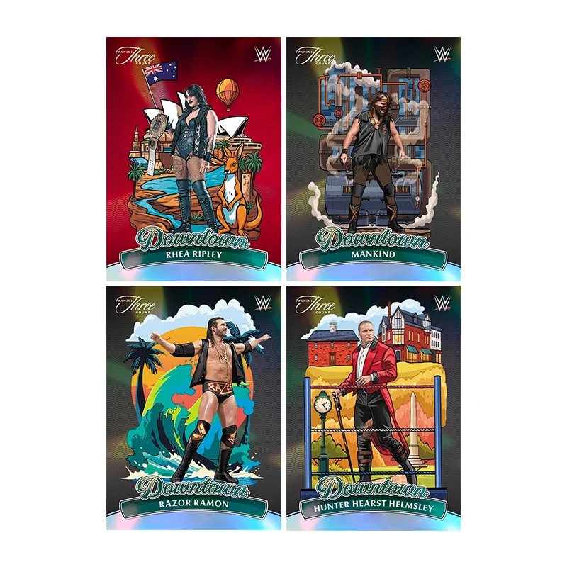 Panini WWE City Card Series Diy Homemade Asuka Cm Punk Gunther Razor Ramon Rey Mysterio Collection Kartenspielzeug Geschenk