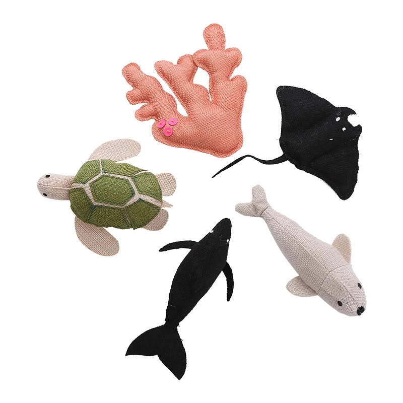 The new canvas collection of Sea creatures includes sound paper bite resistant interactive play pet supplies