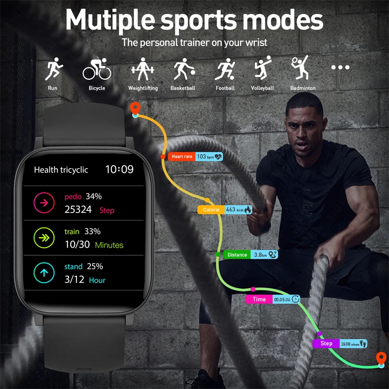 LIGE Bluetooth Call Smart Watch Heart Rate Blood Pressure Monitoring Women Smartwatch Waterproof Men Smartwatch For Android iOS