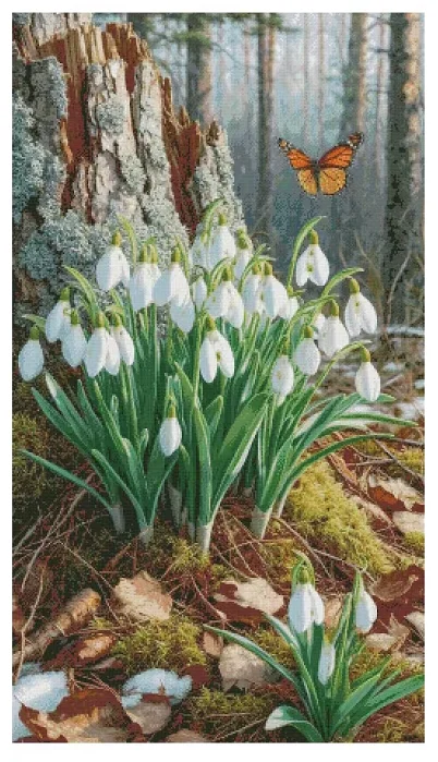 

Butterflies and Flowers Sewing kit 18CT 16CT 14CT Unprinted Cross Stitch Kits Embroidery Art DIY Handmade Needlework Home Decor