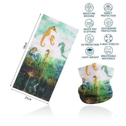 Imagen 2 del producto Polaina de cabeza sin costuras para hombres protección solar UV polvo a prueba de viento pesca senderismo cara Bandana diadema para mujeres pasamontañas para el cabello