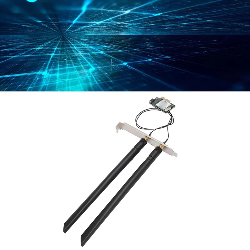 AC56-2.4G/5G Kartu Jaringan Wifi Nirkabel Bluetooth4.0 PCI-E 1X Kartu Adaptor Wifi Desktop Dual Band Nirkabel Desktop 2 Antena