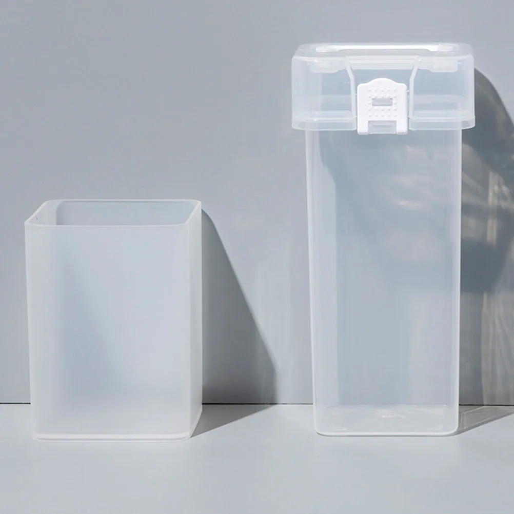 4 قطعة حامل أقلام تخزين منظمات أقلام رصاص بلاستيكية مربعة شفافة لحاويات القرطاسية المكتبية المدرسية المكتبية