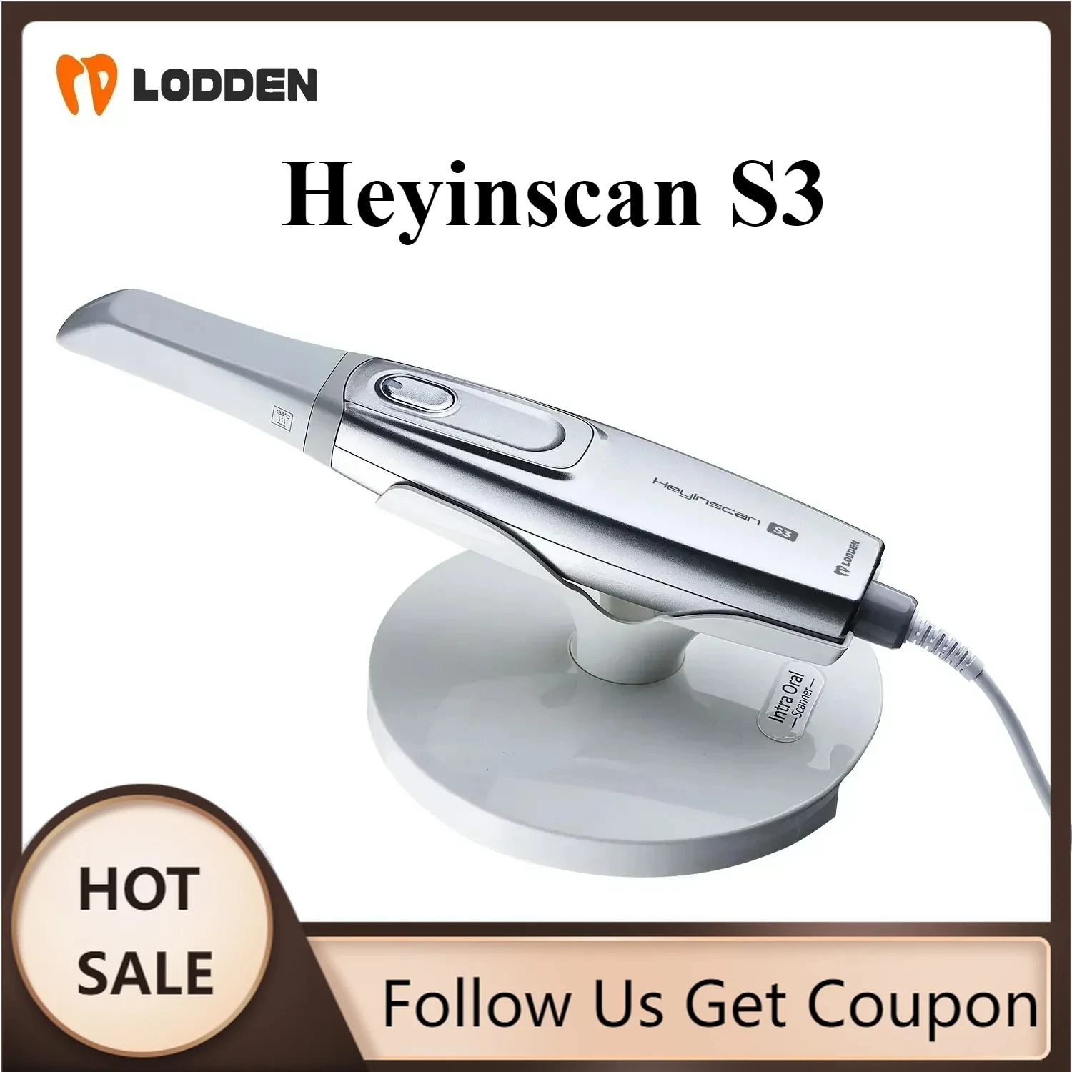 

LODDEN Intraoral Scanner Heyinscan S3 with 3D Display - CE Certified Dental Lab Equipment for 3M/iTero/CEREC Impression Systems