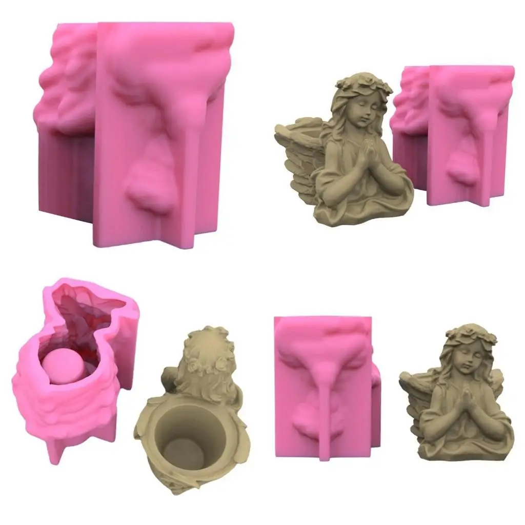 

A52E DIY Silicone Geometry Flower Pot Storage Box Mold for Succulent Plants Decor