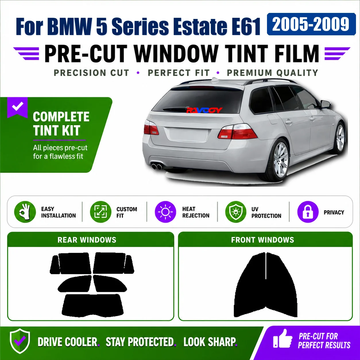 for-bmw-5-series-estate-e61-2005-2009-custom-fit-front-window-rear-window-glass-tint-kit-removable-reusable-film