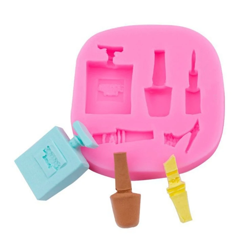 Molde bolo fondant, molde silicone para maquiagem, chocolate, ferramentas maquiagem 3d, dropship