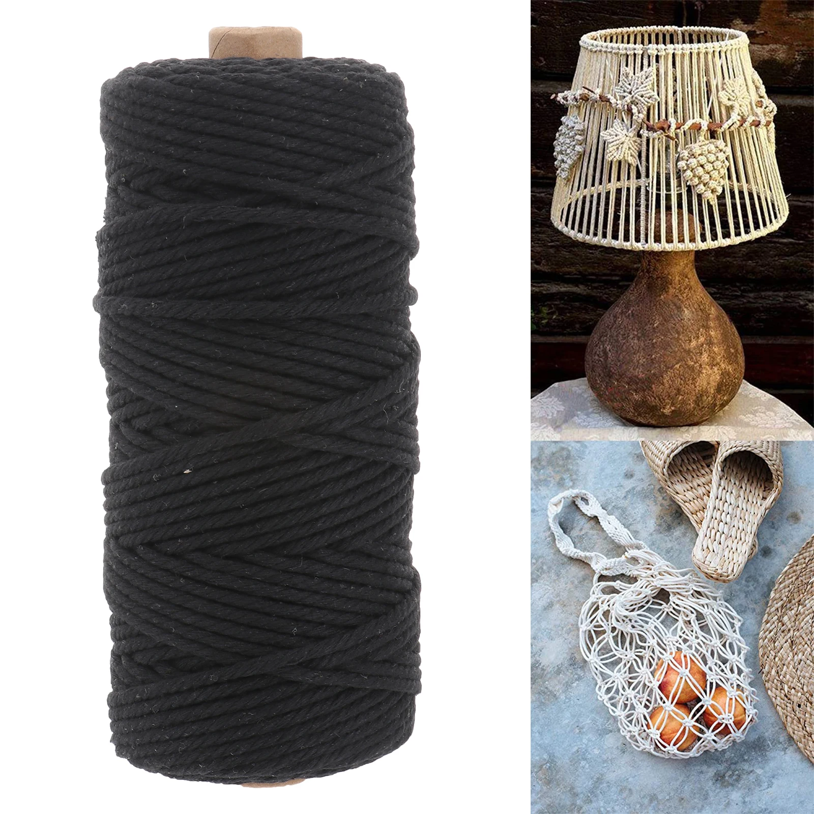 1pc 100M 3Mm Natural For Handmade Crafts Braiding Wrapping Binding Lacing Stringing Reusable Durable Flexible Macrame Plant