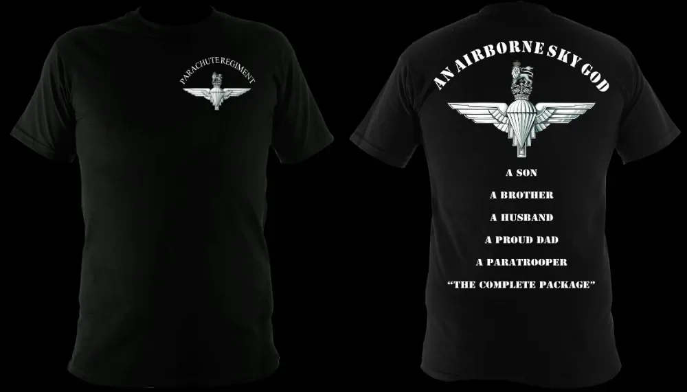 Airborne Sky God Parachute Regiment Paratrooper T-Shirt 100% Cotton O-Neck Summer Short Sleeve Casual Mens T-shirt Size S-3XL