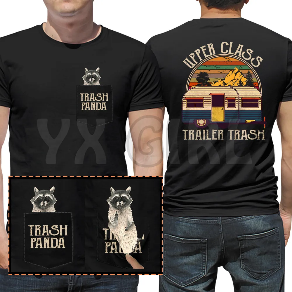 Trash Panda Upper Class Trailer Trash Camping 3D All Over Printed T Shirts Funny Dog Tee Tops shirts Unisex