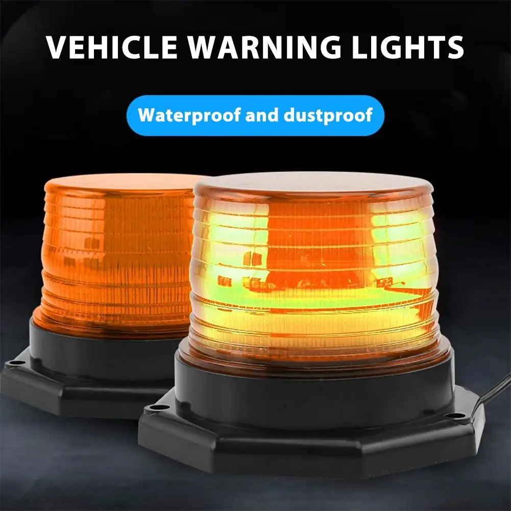 

Car Strobe Light With Strong Magnetic Base Emergency Warning Strobe Light 12V/24V Hazard Strobe Bar for Truck Emergency Vehicle