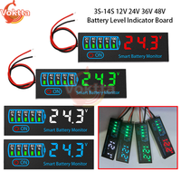 3S-14S 12V 24V 36V 48V Battery Level Indicator DC 7-55V 18650 Lithium Battery Capacity LED Display Voltage Charging Tester Board