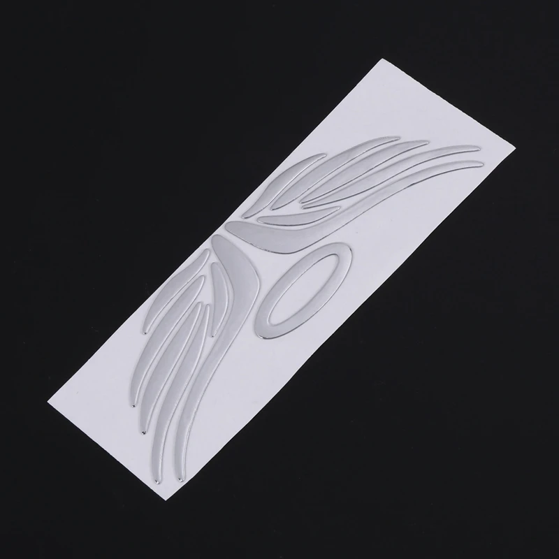 3X 3D Chrome Angel Wing Sticker Decal Auto Car Emblem Decal Decoration Color Silver