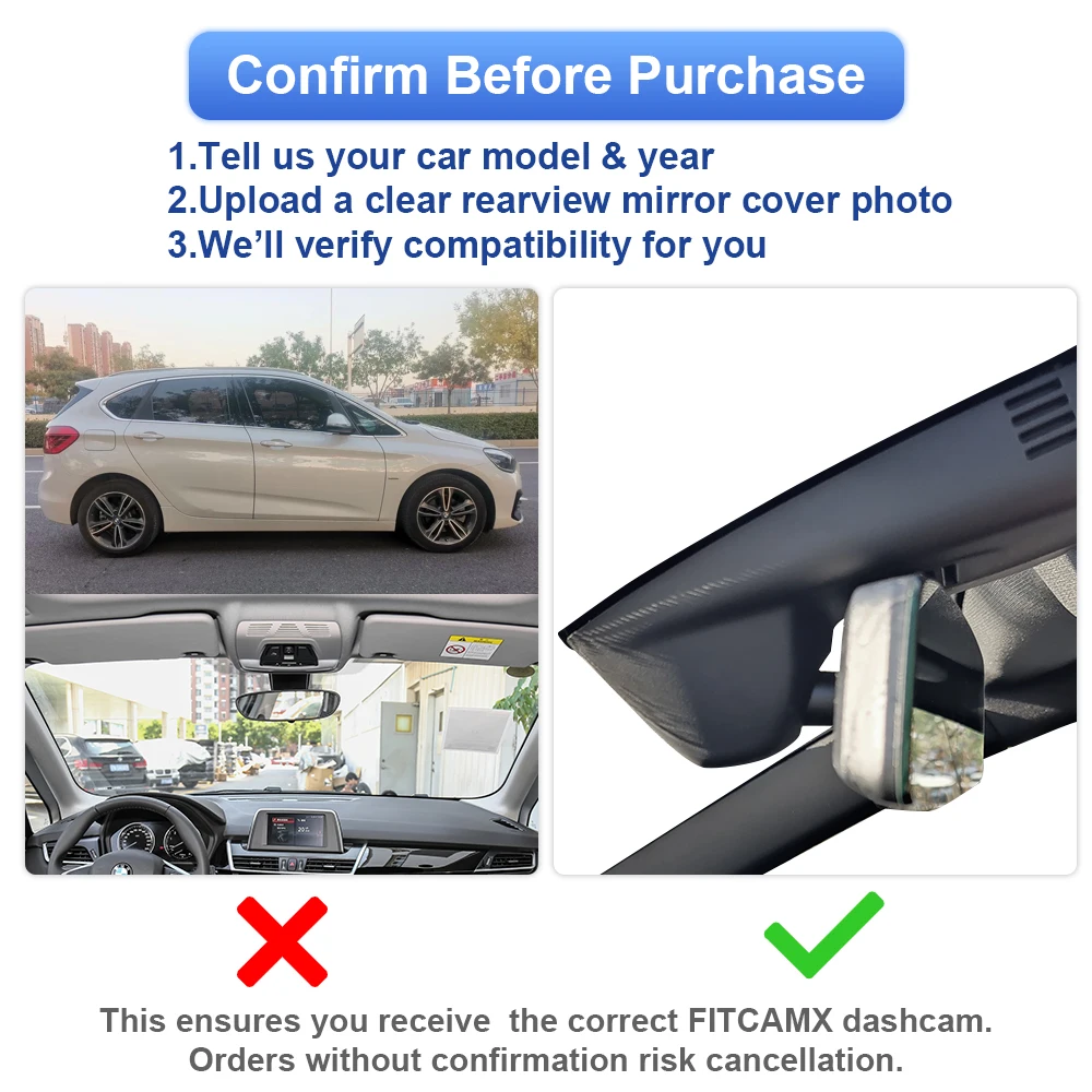 Canali anteriori posteriori Cam per auto per Mazda CX-9 2016-2025 / CX-80 2024-2025, FITCAMX Dashcam Filtro polarizzante CPL Supporto APP WIFI
