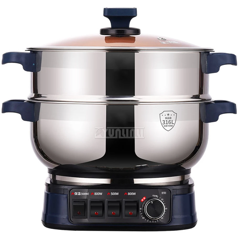 Kitchen Frying Pan Steamer Steaming Pot Wok Multi Cooker