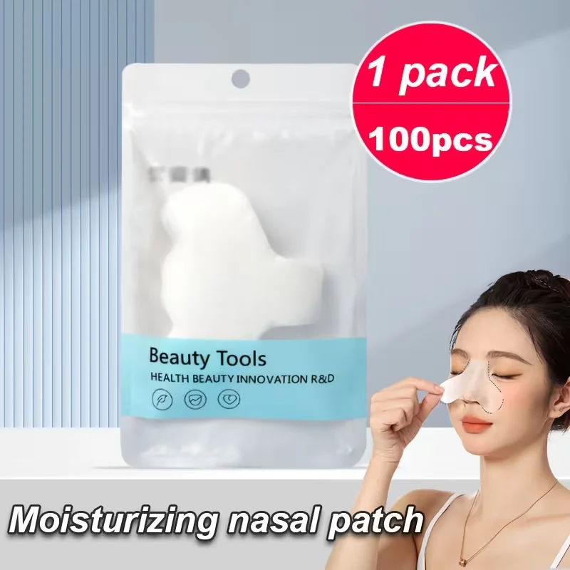 100 個使い捨て鼻マスク紙保湿鼻パッチにきび除去化粧品湿布フェイシャルマスクスキンケアツール