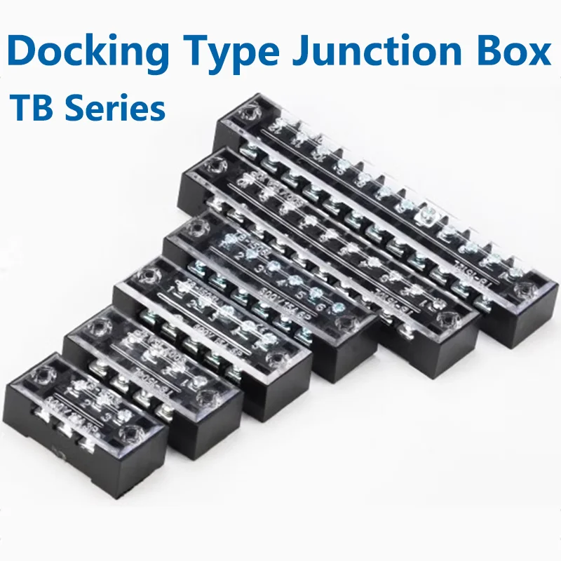 

10PCS TB-1503/TB-1506 15A TB-2503/TB2506 600V 15A Dual Row Strip Screw Terminal Block Fixed Wiring Board wire connector