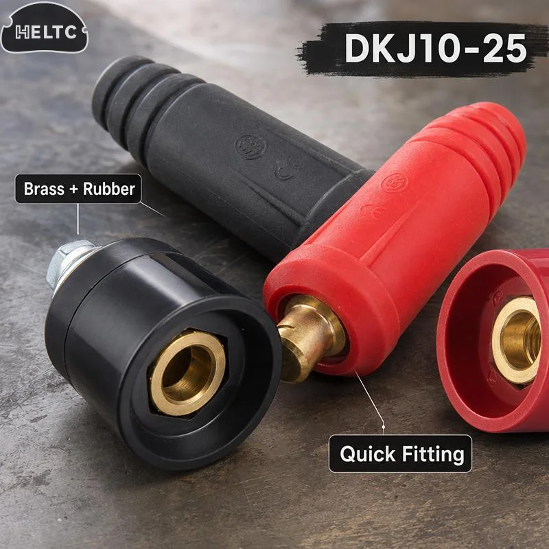 European Style Welder Quick Connectors Insulated Rubber Shell Brass Fittings For Industrial Welding Repair