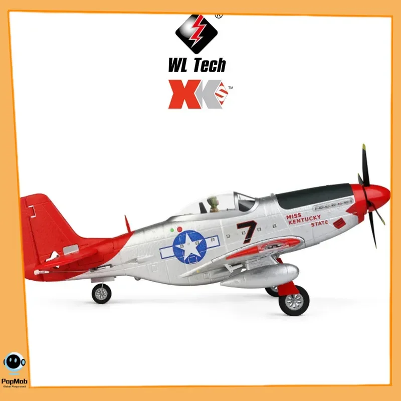 

Радиоуправляемый самолет Mustang WLtoys XKA280 P51 с 6-осевым гироскопом EPP, модель планера истребителя с фиксированным крылом, самолет с дистанционным управлением для начинающих