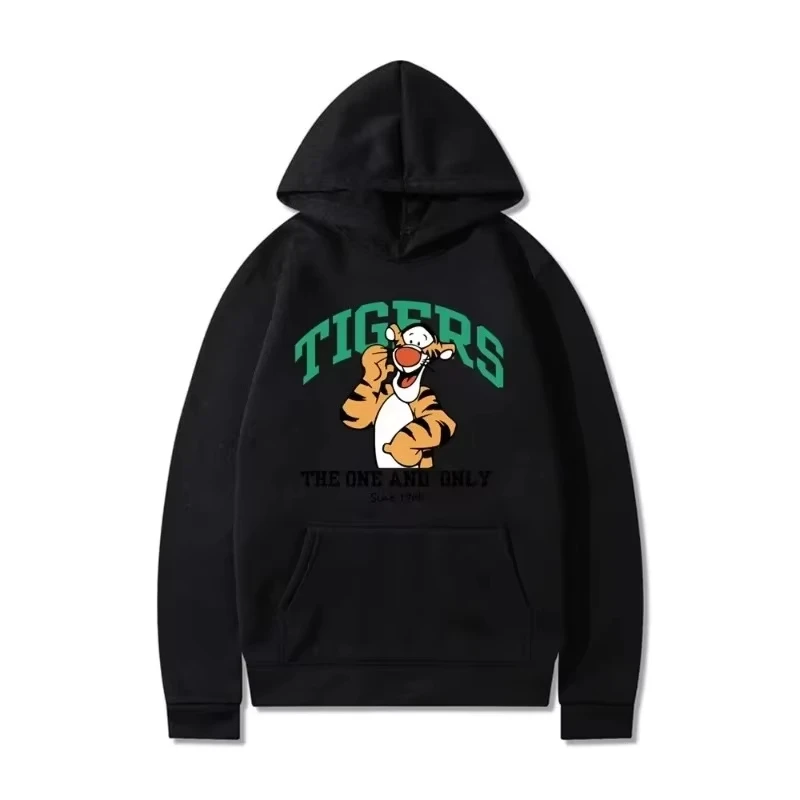 

MINISO Kawaii casual sports comfortable hoodie street trend Tigger cartoon print sweater loose men and women autumn