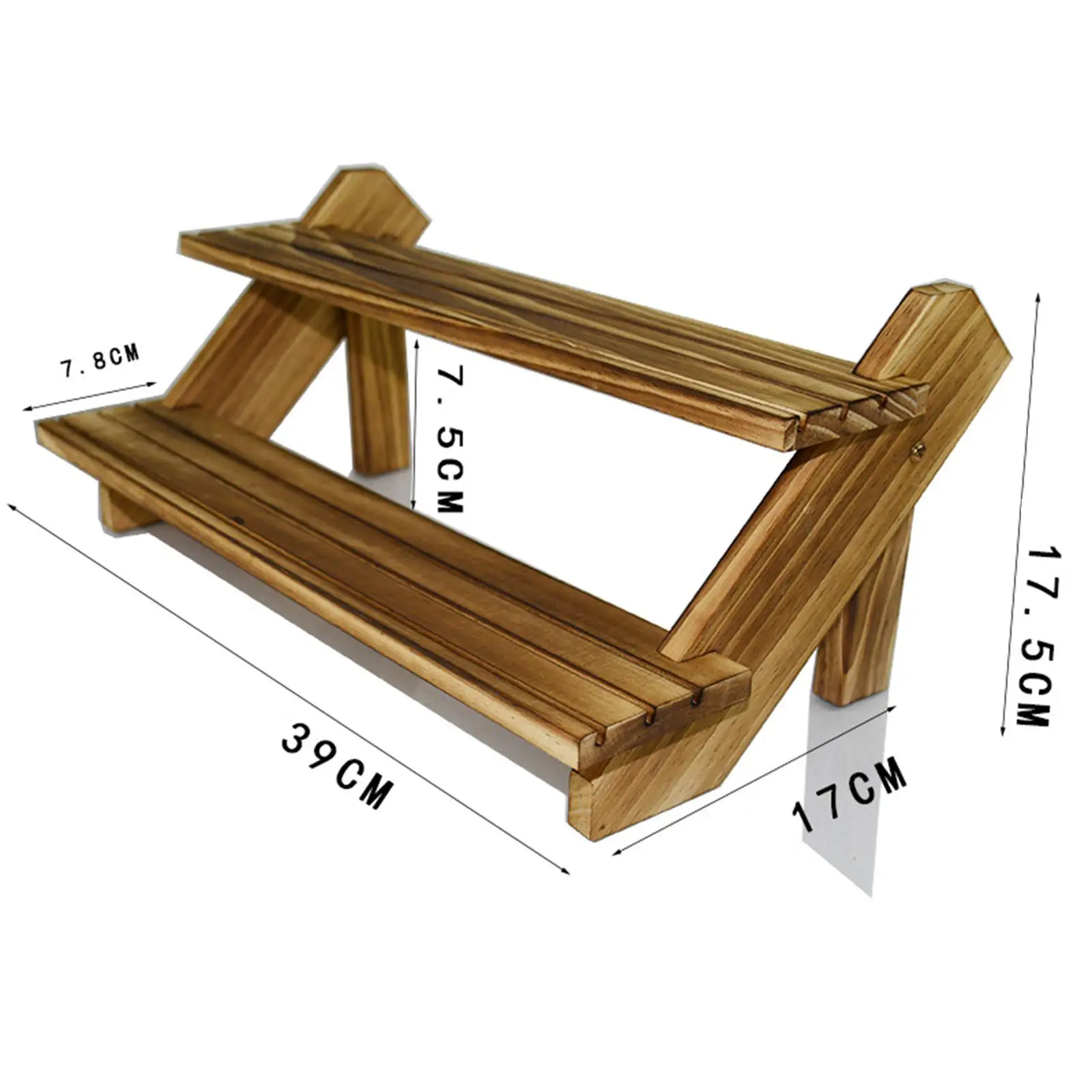 Collection Organizer Shelf Wooden Tier Display Stand Acrylic Riser for Miniature Figures Hobby Model Accessories