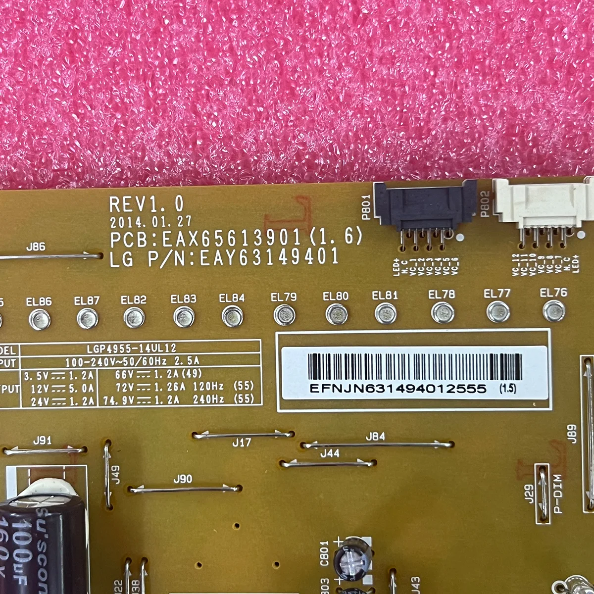 اي اكس 65613901   (1.6) هيا 63149401   LGP4955-14UL12 تلفاز LCD مجلس الطاقة ل 49UB8200-UH 49UB8300-UG 55UB8300-UG 55UB8500-UA 55UB9500-UA #3