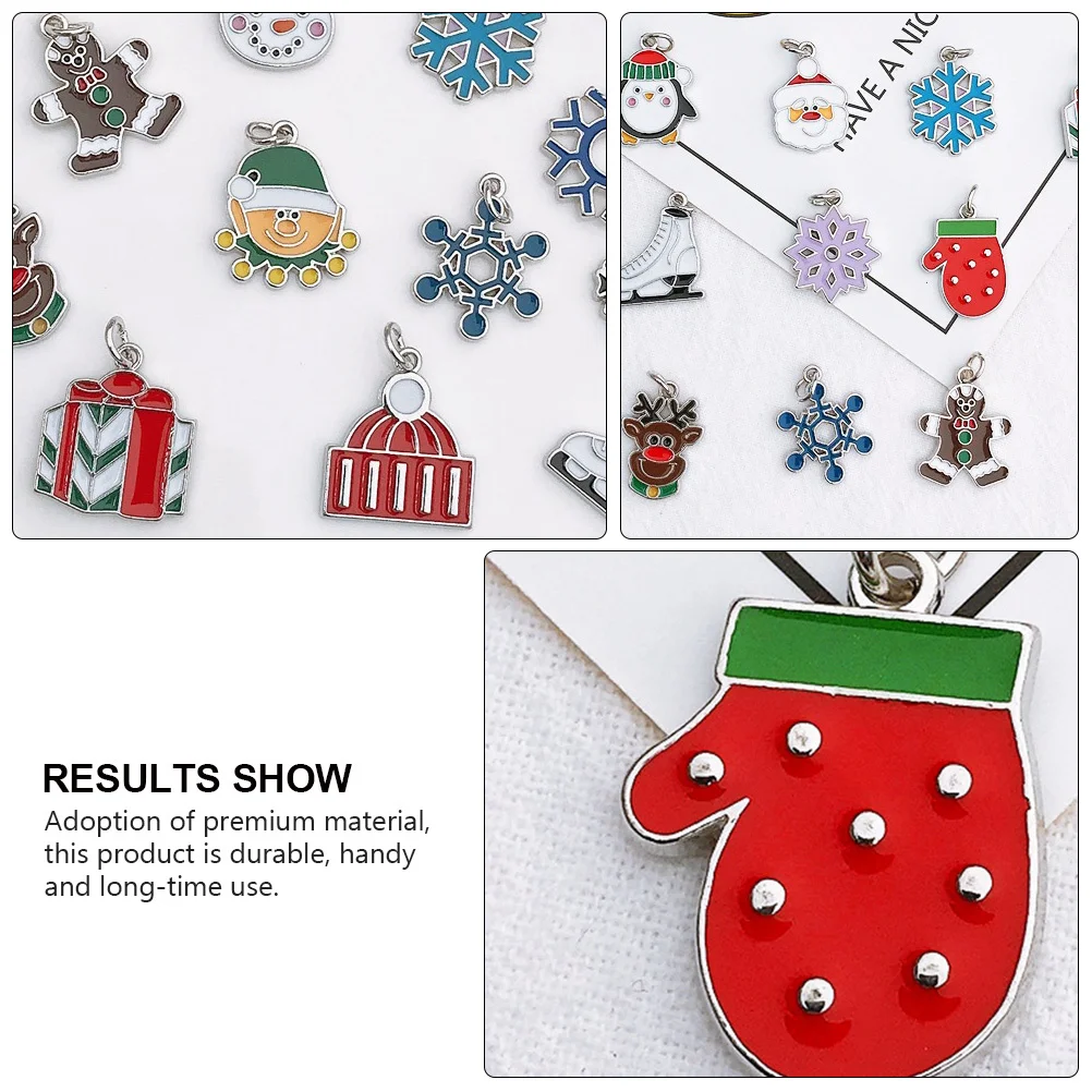 

17Pcs Drip Oil Christmas Tree Pendant DIY Jewelry Accessories Earrings Necklace Xmas Decor Drip Oil Pendant Xmas Decor